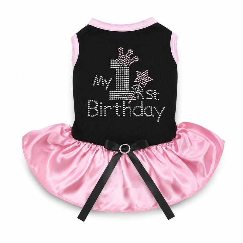 Petitebella Pet Apparel in X-Small, Black/Pink