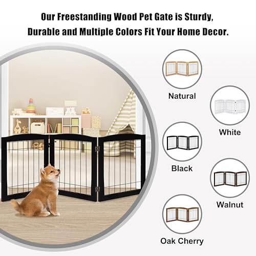 LZRS Temporary Gate in 24"Height-3 Panel, Black