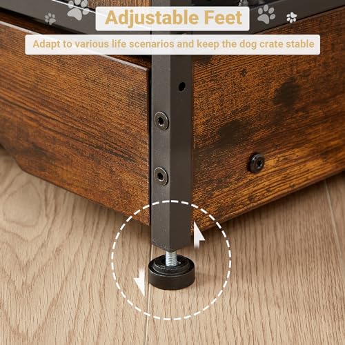 Rovibek Animal Cage in 75.0"L x 27.0"W x 32.0"H, Brown