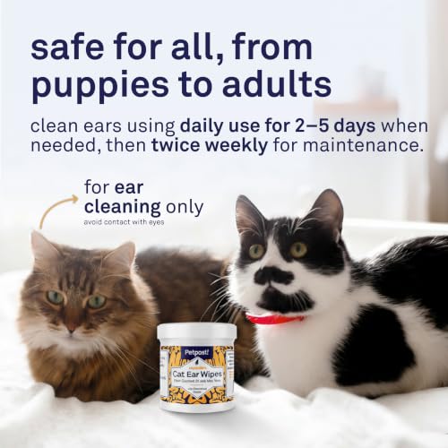 Petpost Pet Supplies in Pack of 1, Cat Ear Wipes