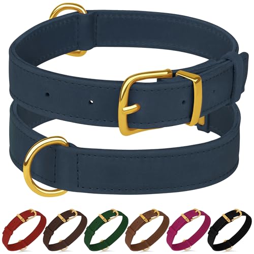 BUDKAS Animal Collar in S, 12"-15" Neck Fit, Smoky Blue