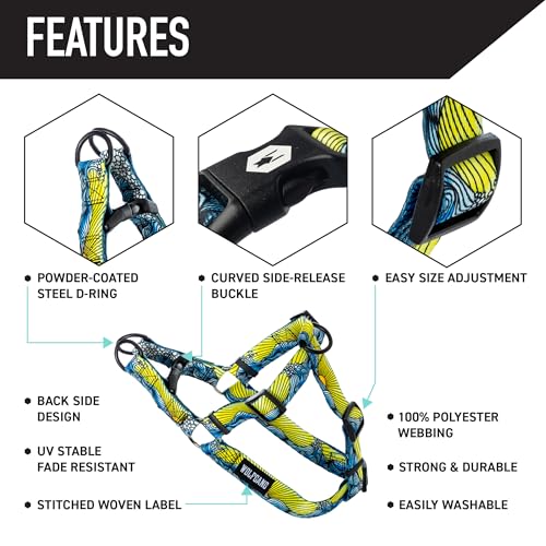 Wolfgang Man & Beast Animal Harness in Small (5/8 Inch x 12-18 Inch), DawnPatrol Print