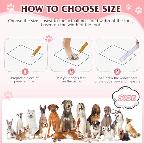 FISHOAKY Paw Hoof Protector in Size 2: 1.77''x2.3''(W*L), Pink