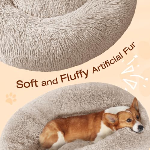 JOLLYVOGUE Pet Bed Mat in 36", Cream Brown