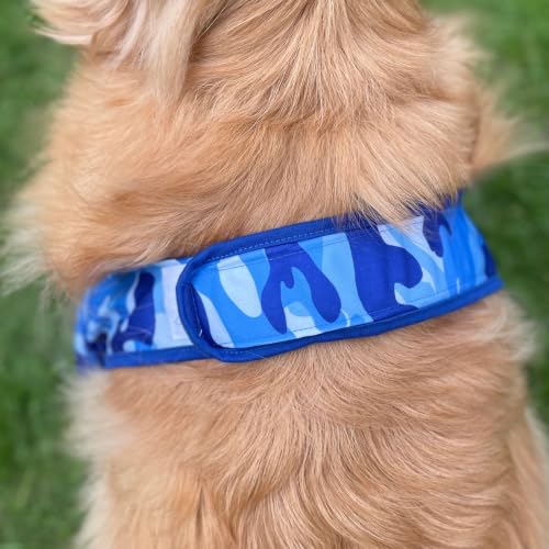 Harikaji Pet Supplies in L-Length 9'' Girth<8.2'', Blue Camo (Pad Upgrade)