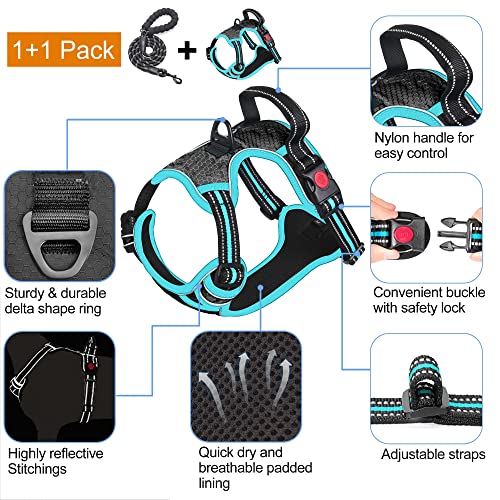 tobeDRI Animal Harness in Medium, Black/Blue