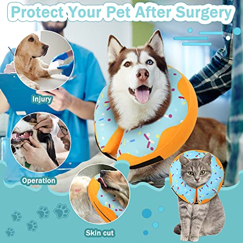 Cneo Animal Recovery Collar Cone in S（neck 4"-7"）, Blue