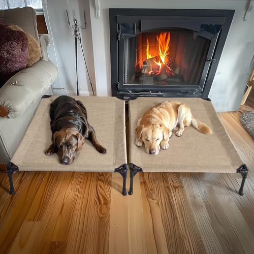 Veehoo Pet Bed Mat in 42.0"L x 30.0"W x 7.0"Th, 2Packs- Beige Coffee