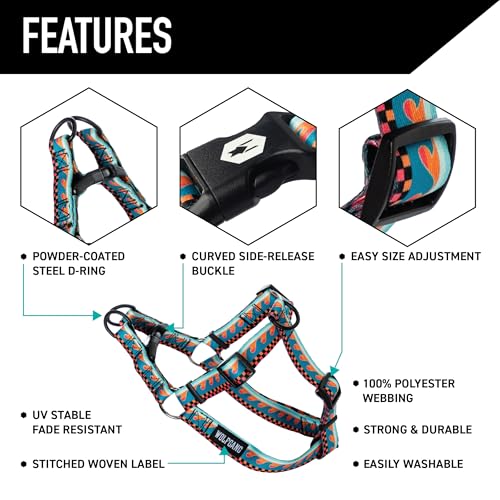 Wolfgang Man & Beast Animal Harness in Small (5/8 Inch x 12-18 Inch), BrookTrout Print