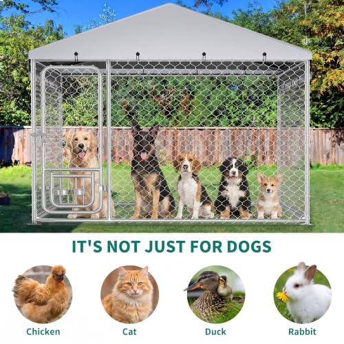 DWVO Animal Cage in 8'L x4' W x 6'H, Black