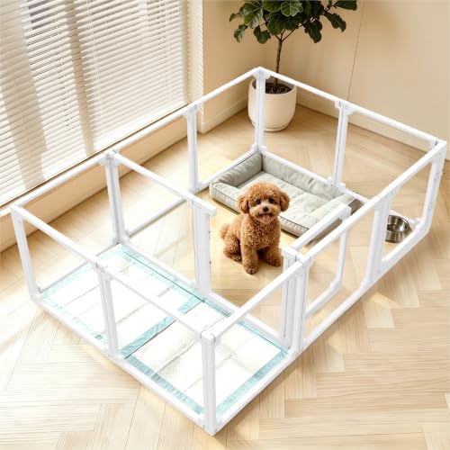 EVOTAILS Pet Playpen in 24", White