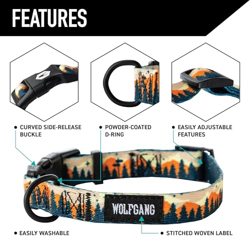 Wolfgang Man & Beast Animal Collar in Small (5/8 Inch x 8-12 Inch), OverLand Print