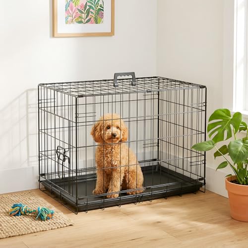 FDW Animal Cage in 24.0"L x 16.0"W x 19.0"H, Dark Black