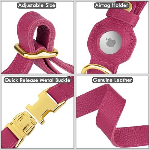 BUDKAS Animal Collar in XS, 9"-12" Neck Fit, Pink