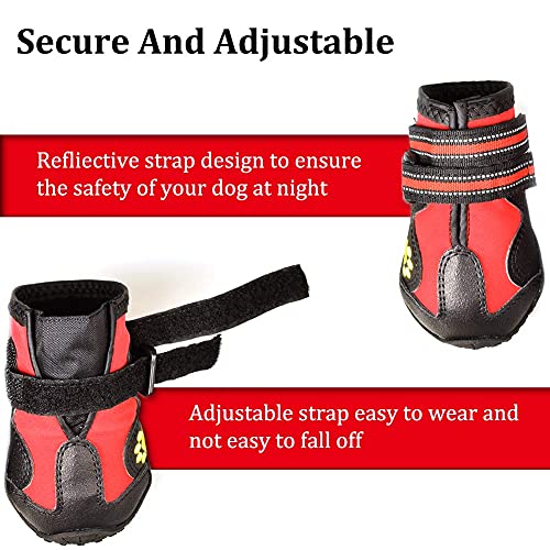 CovertSafe& Paw Hoof Protector in Size 2: （2.4''x1.7'')(L*W) for 14-27 lbs, Red