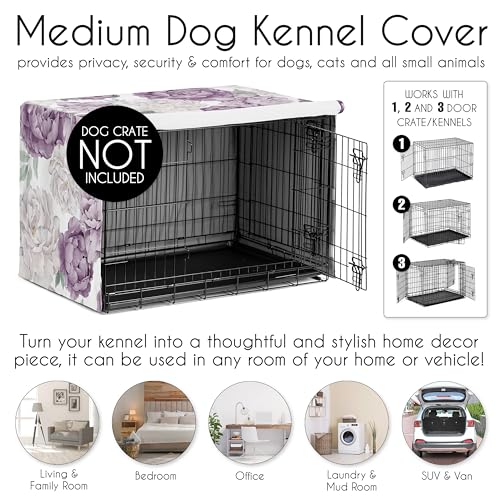Sweet Jojo Designs Animal Cage in 36in. x 24in. x 23.5in., Purple and Ivory Peony