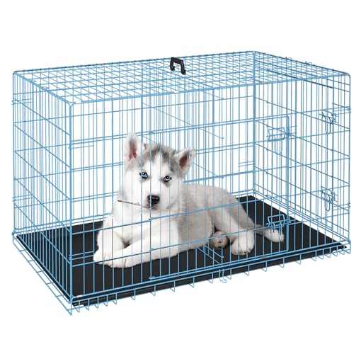 FDW Animal Cage in 24.0"L x 16.0"W x 19.0"H, Blue
