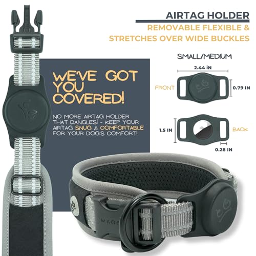 WaggyLife Animal Collar in S (13.8"-17.7"), Grey