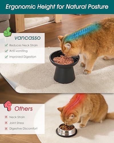 vancasso Pet Feeder in Black