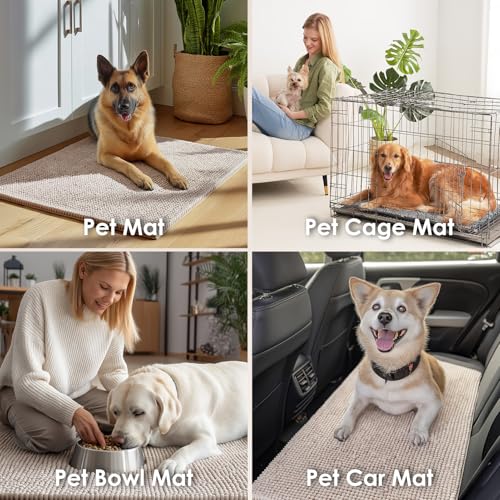 EHEYCIGA Pet Bed Mat in 24x16inch, Beige