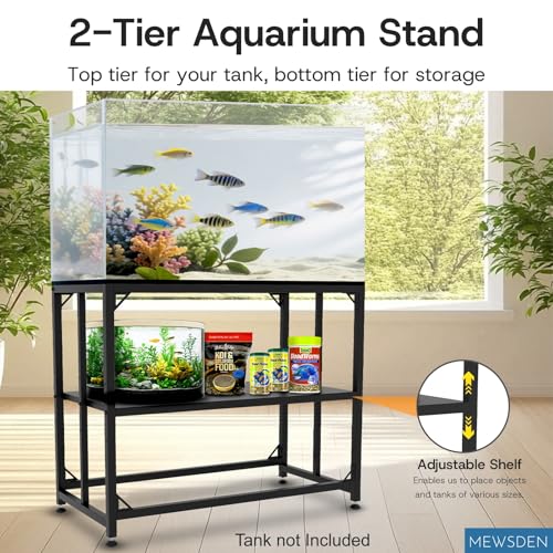 MEWSDEN Item Stand in (10 Gallon)24.8"x9.25", Black