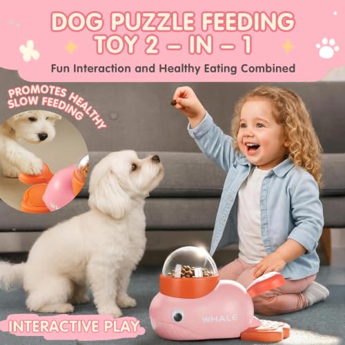 Star&Mi Pet Feeder in Whale-Pink