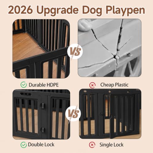 everfront Pet Playpen in 24", Black