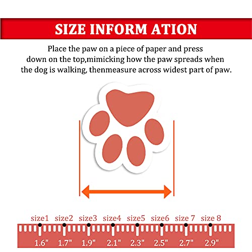 CovertSafe& Paw Hoof Protector in Size 1: （2.3''x1.6'')(L*W) for 10-23 lbs, Red