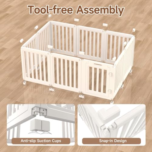 everfront Pet Playpen in 24", White