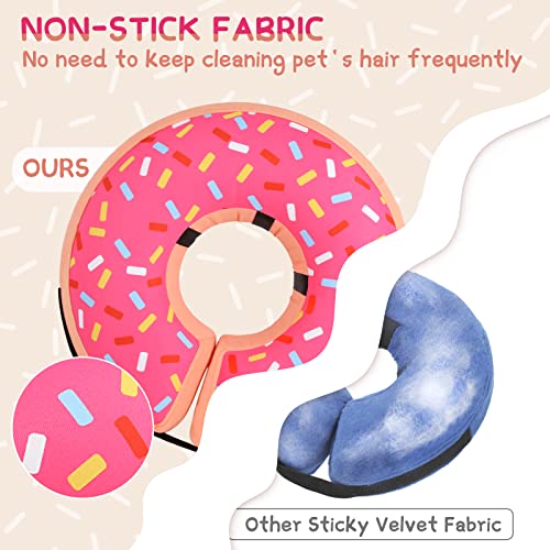 Supet Animal Recovery Collar Cone in S(Neck 7"-9.5"), Donut Pink