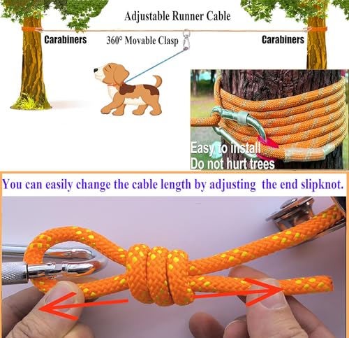 SIAELT Leash in 50Ft, Orange