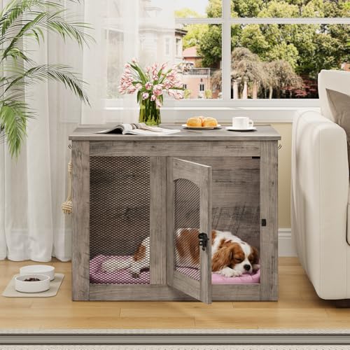 CHOEZON Animal Cage in 30.1"L x 13.2"W x 23.8"H, Greige