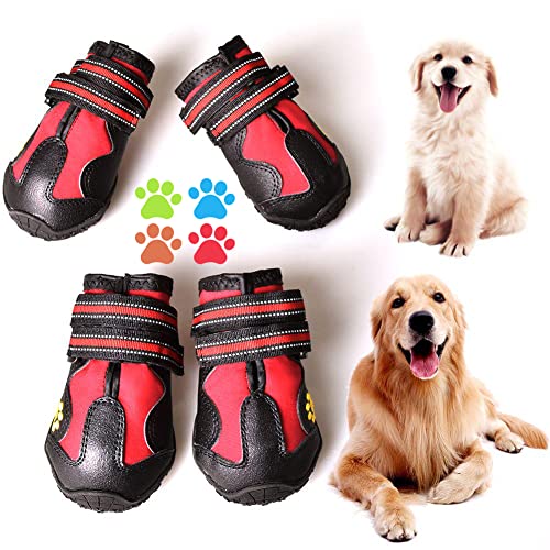CovertSafe& Paw Hoof Protector in Size 1: （2.3''x1.6'')(L*W) for 10-23 lbs, Red