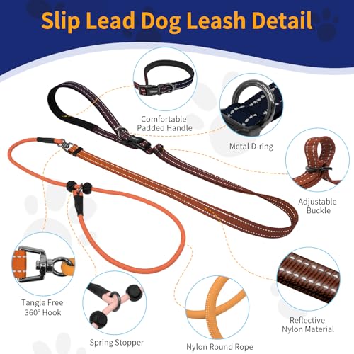 kazazoo Leash in 5.5ft to 8.5ft, Gradient Orange