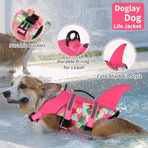 Doglay Pet Apparel in X-large, Pink & Pink Flower
