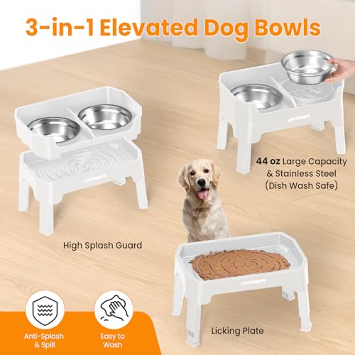 URPOWER Pet Feeder in Large, Light Grey