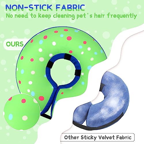 Supet Animal Recovery Collar Cone in XS(Neck 4"-7"), Donut Green
