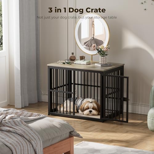 Lyromix Animal Cage in 33.1"L x 22.1"W x 26.0"H, Ancient gray
