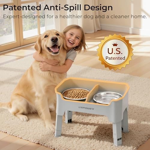 URPOWER Pet Feeder in Medium, Light Grey
