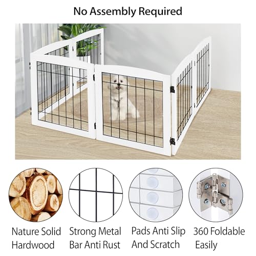 LZRS Temporary Gate in 24"Height-6 Panel, White