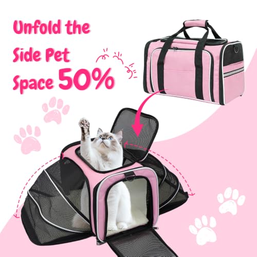 Srinlon ㅤ Animal Carrier in 18.0"L x 11.0"W x 11.0"H, Pink