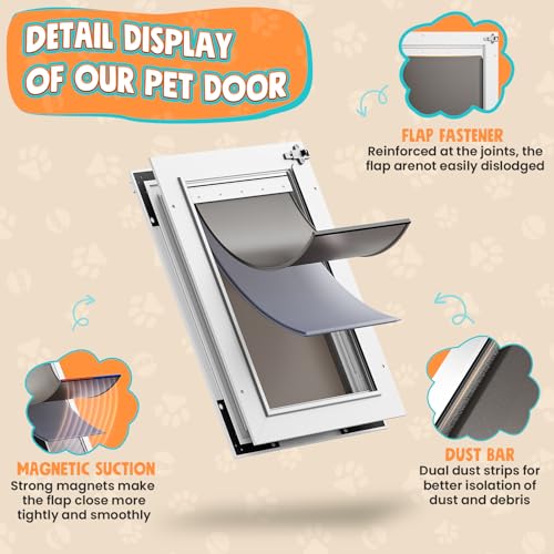 Tiylibe Pet Door in Medium, White