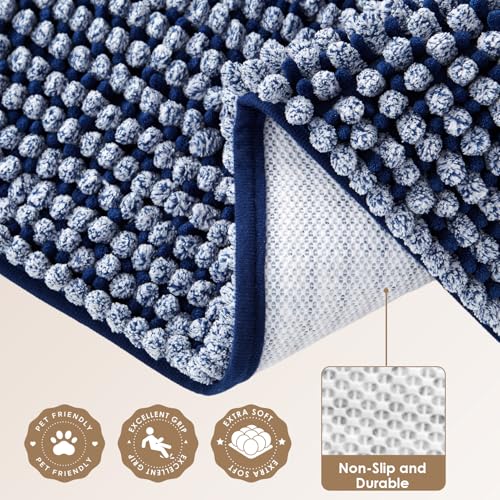 EHEYCIGA Pet Bed Mat in 24x16inch, Navy Blue
