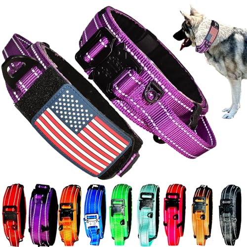 DEZIZEUSK9 Animal Collar in 16-25 INCH, PURPLE-COBVEL2