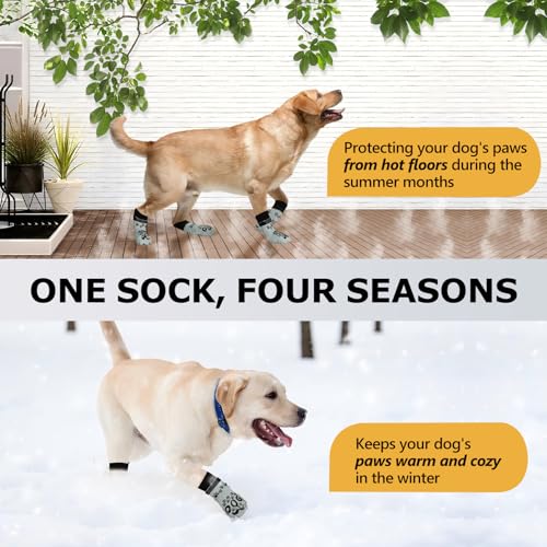 ROUWINNE Paw Hoof Protector in XS(Pack of 4), Light Grey and Black