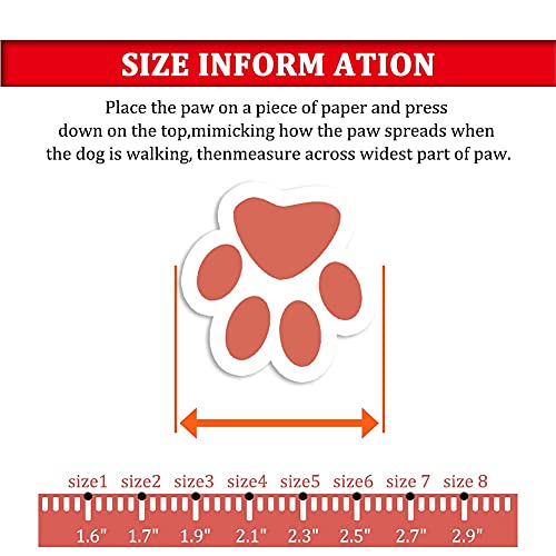 CovertSafe& Paw Hoof Protector in Size 2: （2.4''x1.7'')(L*W) for 14-27 lbs, Red