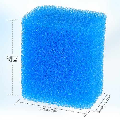 fishkeeper Pet Supplies in Replacement Sponge 3PCS, Blue