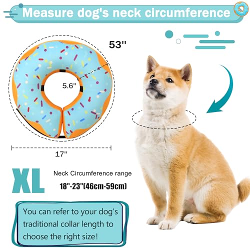 Cneo Animal Recovery Collar Cone in XL（neck 18"-23"）, Blue