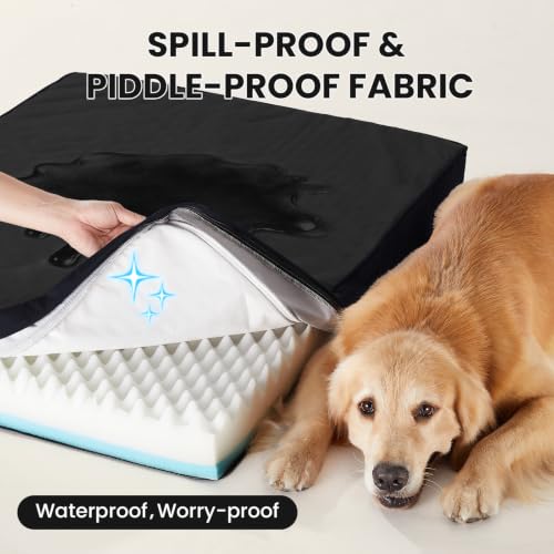 OhGeni Pet Bed Mat in 41" x 28" x 4" (For Crate), 03-Black