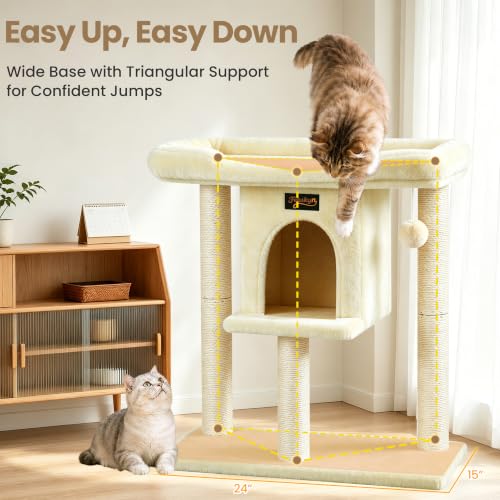 Feliskyn Pet Activity Structure in 28 Inches, Beige